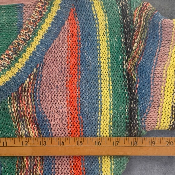 Anthropologie Pilcro Letterpress Fringed Cardigan Sweater Womens M Boho Artsy - Picture 7 of 9